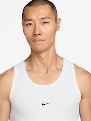 Nike White Athletic Club Dri-FIT Ribbed Training Tank Top - Image 3 of 3