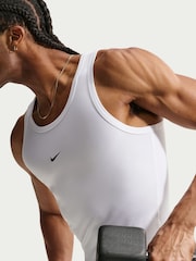 Nike White Athletic Club Dri-FIT Ribbed Training Tank Top - Image 4 of 5