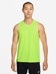 Nike Volt Ice Yellow Miler Dri-FIT Running Vest - Image 1 of 3