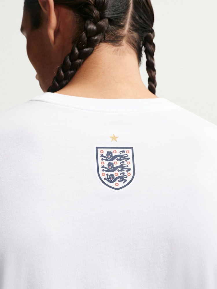 Nike White England Pride Logo Graphic T-Shirt - Image 5 of 5