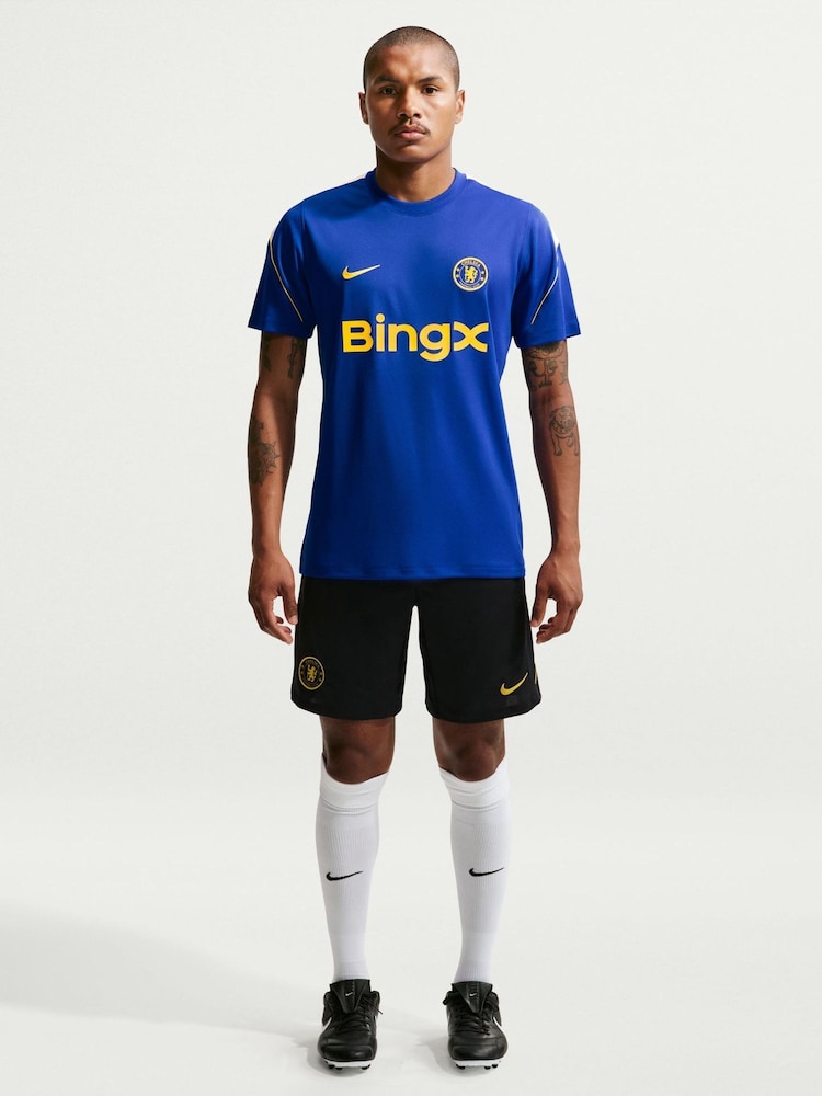 Nike Blue Crystal Chelsea FC Strike T-Shirt - Image 1 of 5 Nike Blue Crystal Chelsea FC Strike T-Shirt - Image 1 of 5