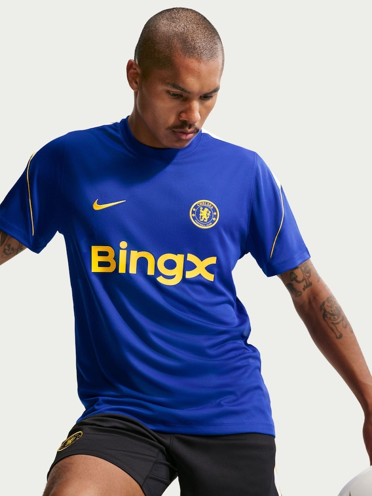 Nike Blue Crystal Chelsea FC Strike T-Shirt - Image 5 of 5 Nike Blue Crystal Chelsea FC Strike T-Shirt - Image 5 of 5
