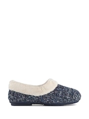 Jones Bootmaker Blue Faux-Fur-Lined Slippers - Image 2 of 5