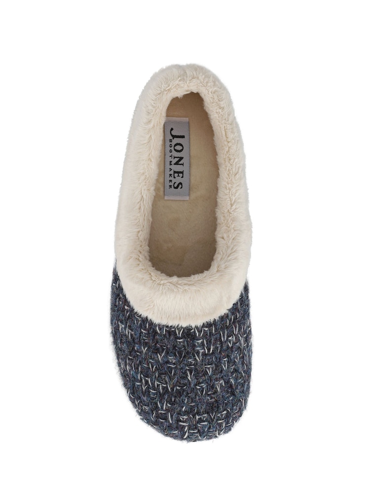 Jones Bootmaker Blue Faux-Fur-Lined Slippers - Image 5 of 5