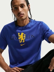 Nike Blue Chelsea FC Crest Graphic T-Shirt - Image 5 of 5