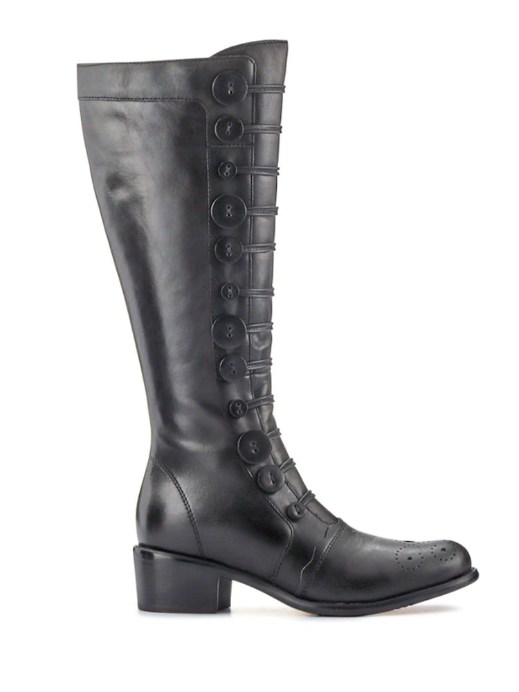 Jones Bootmaker Black Andreea Leather Long Boots - Image 1 of 5