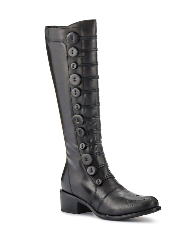 Jones Bootmaker Black Andreea Leather Long Boots - Image 2 of 5