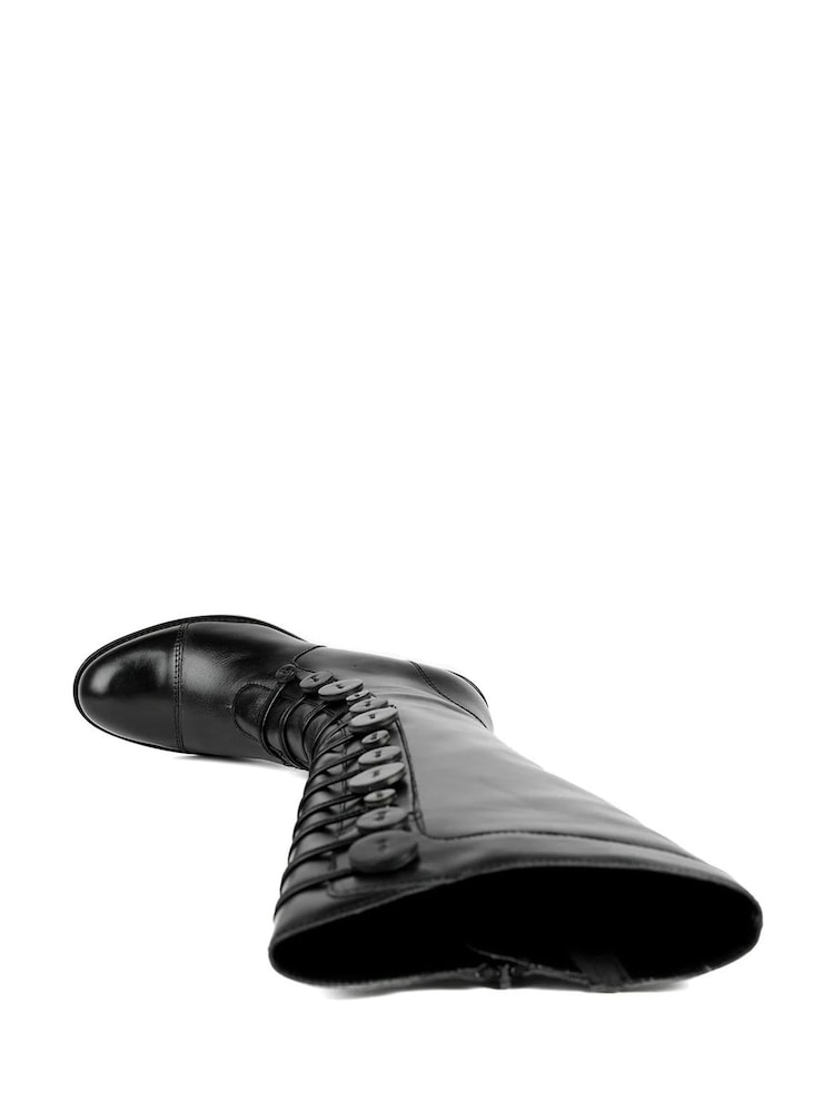 Jones Bootmaker Black Andreea Leather Long Boots - Image 6 of 6