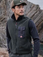 Verde - Sealskinz Wreningham Mens Polar Fleece Gilet - Imagem 1 de 6