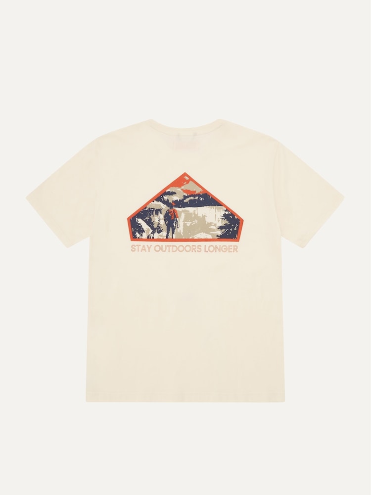Sealskinz Cream Illington Mens Cotton Graphic T-Shirt - Image 6 of 6 Sealskinz Cream Illington Mens Cotton Graphic T-Shirt - Image 6 of 6