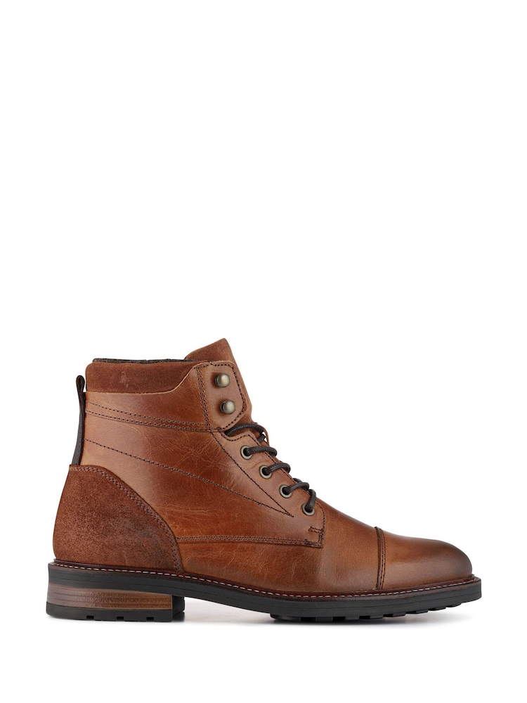 Jones Bootmaker Tan Dusseldorf Leather Lace-Up Boots - Image 2 of 5 Jones Bootmaker Tan Dusseldorf Leather Lace-Up Boots - Image 2 of 5
