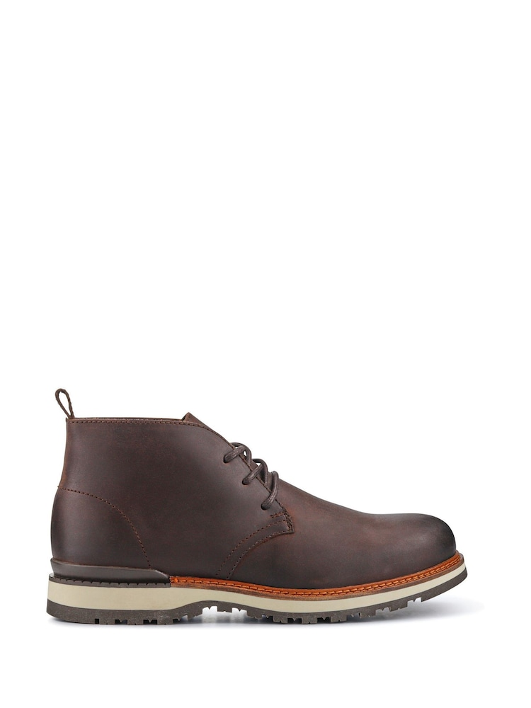 Jones Bootmaker Brown Darrel Grippy Leather Ankle Boots - Image 2 of 5 Jones Bootmaker Brown Darrel Grippy Leather Ankle Boots - Image 2 of 5