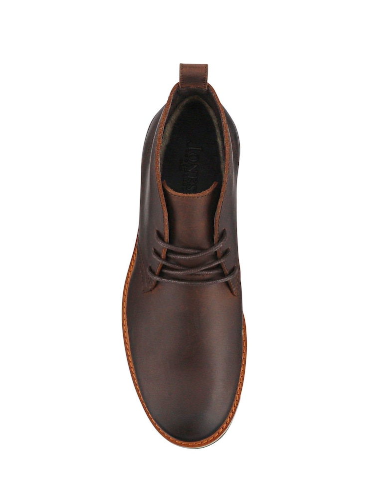 Jones Bootmaker Brown Darrel Grippy Leather Ankle Boots - Image 5 of 5 Jones Bootmaker Brown Darrel Grippy Leather Ankle Boots - Image 5 of 5