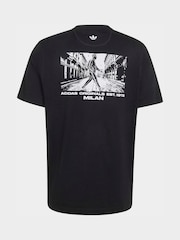 adidas Originals Black Milan Superstar Graphic T-Shirt - Image 7 of 7