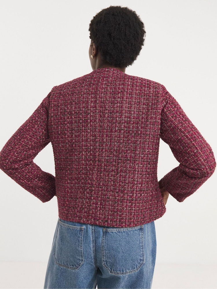 JD Williams Red Boucle Jacket - Image 2 of 4 JD Williams Red Boucle Jacket - Image 2 of 4