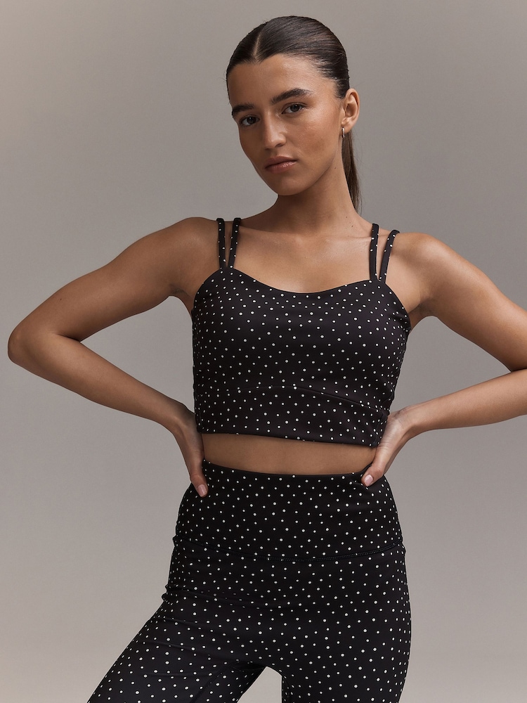 Polka Dot Active Power Cross Back Sports Bra - Image 2 of 9
