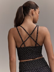 Polka Dot Active Power Cross Back Sports Bra - Image 5 of 9