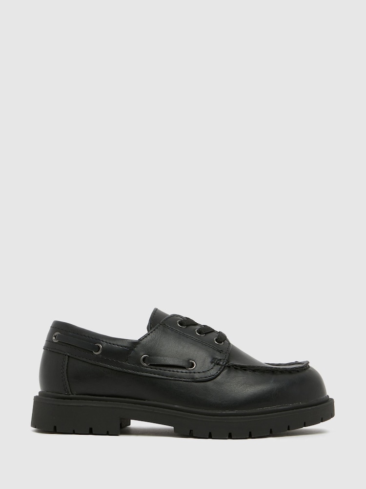 Schuh Lance Boat Black Shoes - Image 1 of 4 Schuh Lance Boat Black Shoes - Image 1 of 4
