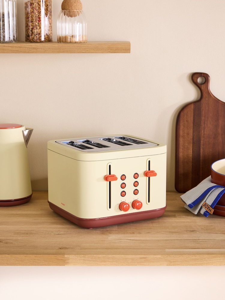 MADE.COM Cream Ilya 4 Slice Toaster - Image 1 of 4 MADE.COM Cream Ilya 4 Slice Toaster - Image 1 of 4