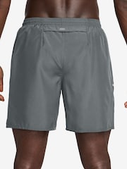 Nike Smoke Grey Miler Dri-FIT 7 Inch 2-In-1 Running Shorts - Image 2 of 5