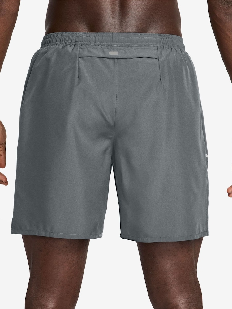 Nike Smoke Grey Miler Dri-FIT 7 Inch 2-In-1 Running Shorts - Image 2 of 5