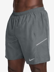 Nike Smoke Grey Miler Dri-FIT 7 Inch 2-In-1 Running Shorts - Image 3 of 5
