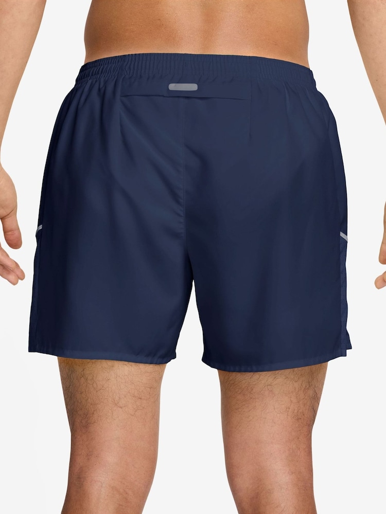 Nike Midnight Navy Miler Dri-FIT 5 inch Brief-Lined Running Shorts - Image 2 of 4