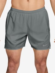 Nike Smoke Grey Miler Dri-FIT 5 inch Brief-Lined Running Shorts - Image 1 of 4