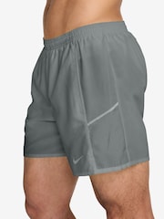 Nike Smoke Grey Miler Dri-FIT 5 inch Brief-Lined Running Shorts - Image 3 of 4