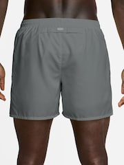 Nike Smoke Grey Miler Dri-FIT 5 Inch 2-in-1 Running Shorts - Image 2 of 5