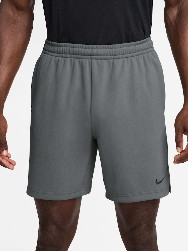 Nike Smoke Grey Flex Dri-FIT 7" Fleece Training Shorts - Image 1 of 4