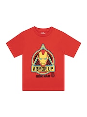 Character Red Marvel Avengers Hulk Iron Man Captain America 3 Pack T-Shirts - Image 4 of 6