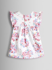 JoJo Maman Bébé Light Blue Unicorn Frill Sleeve Top & Short Set - Image 3 of 7