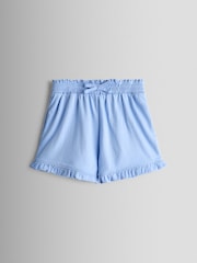 JoJo Maman Bébé Light Blue Unicorn Frill Sleeve Top & Short Set - Image 4 of 7
