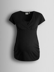 JoJo Maman Bébé True Black 2-Pack Maternity And Nursing T-Shirts - Image 11 of 11