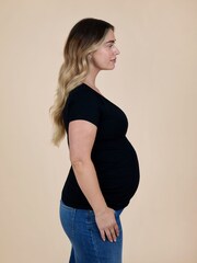 JoJo Maman Bébé True Black 2-Pack Maternity And Nursing T-Shirts - Image 6 of 11