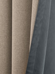 Furn Petrol Verso Reversible 100% Blackout Eyelet Curtains - Image 4 of 6