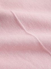 Pink Herringbone Linen Rich Cropped Slim Trousers - Image 7 of 7