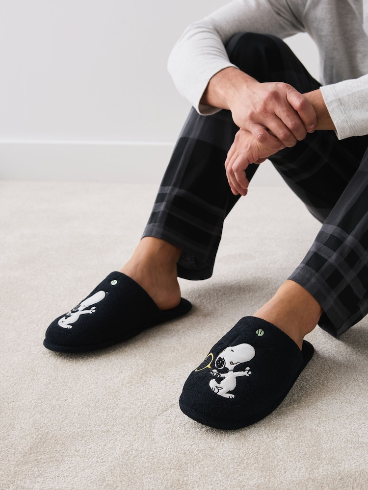 Black/White Guinness Towelling Mule Slippers - Image 1 of 2