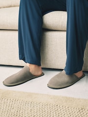 Taupe - 시그니처 가죽 뮬 슬리퍼 - 8의 이미지 1