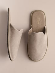 Taupe - 시그니처 가죽 뮬 슬리퍼 - 8의 이미지 3