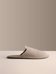 Taupe - 시그니처 가죽 뮬 슬리퍼 - 8의 이미지 4