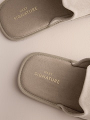 Taupe - 시그니처 가죽 뮬 슬리퍼 - 8의 이미지 6