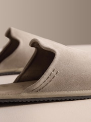 Taupe - 시그니처 가죽 뮬 슬리퍼 - 8의 이미지 7