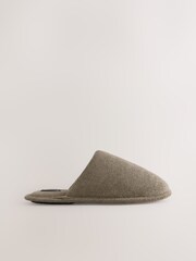 Taupe Towelling Mule Slippers - Image 4 of 7