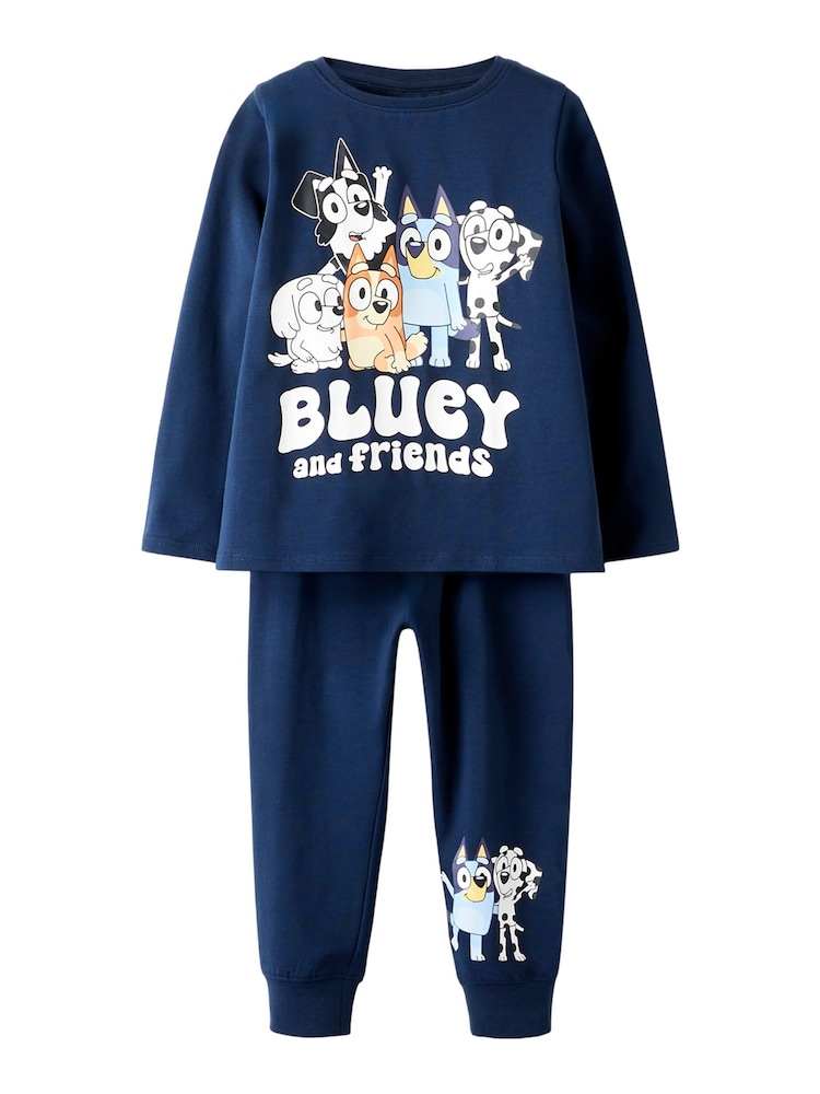 Name It Blue Bluey Top And Trouser Pyjamas Set - Image 1 of 4 Name It Blue Bluey Top And Trouser Pyjamas Set - Image 1 of 4