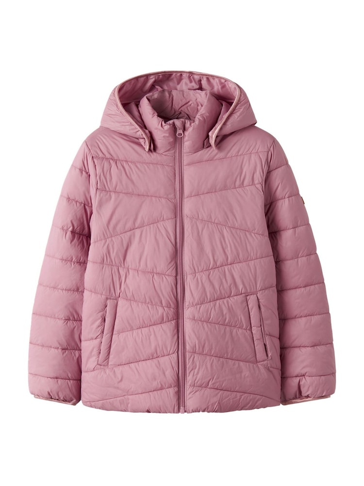 Name It Purple Hooded Puffer Jacket - Image 1 of 5