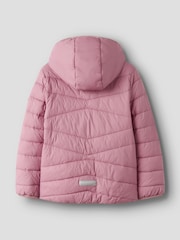 Name It Purple Hooded Puffer Jacket - Image 2 of 5