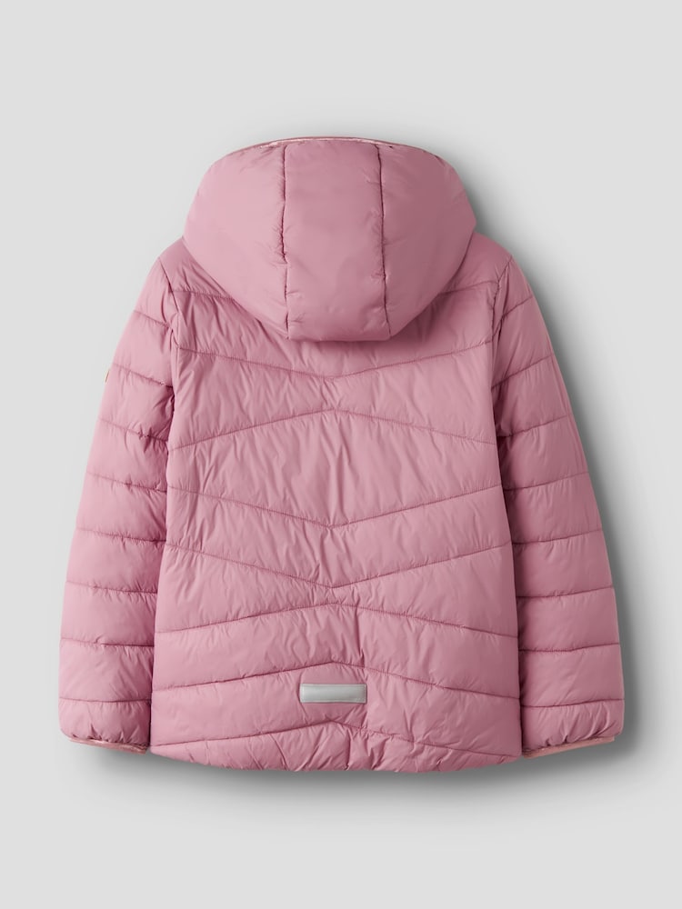 Name It Purple Hooded Puffer Jacket - Image 2 of 5