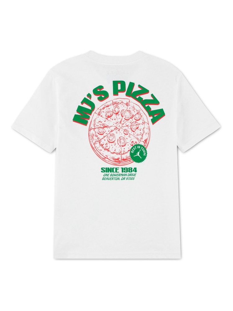 Jordan White Brand Pizza White T-Shirt - Image 2 of 3 Jordan White Brand Pizza White T-Shirt - Image 2 of 3
